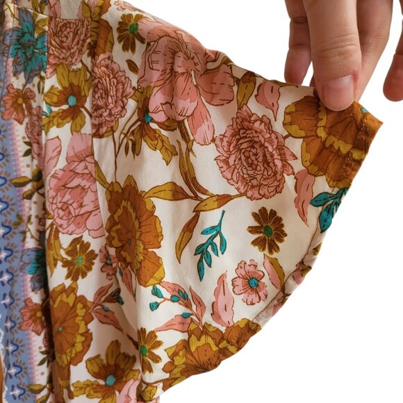 Matilda Jane Floral Front Button Ruffle Midi Dress Just For A Moment Small - Picture 8 of 14